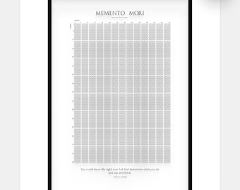 Memento Mori: 80 Years of Life in Weeks Calendar