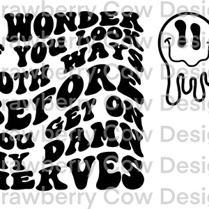 I wonder, funny cut file png, jpg, pdf