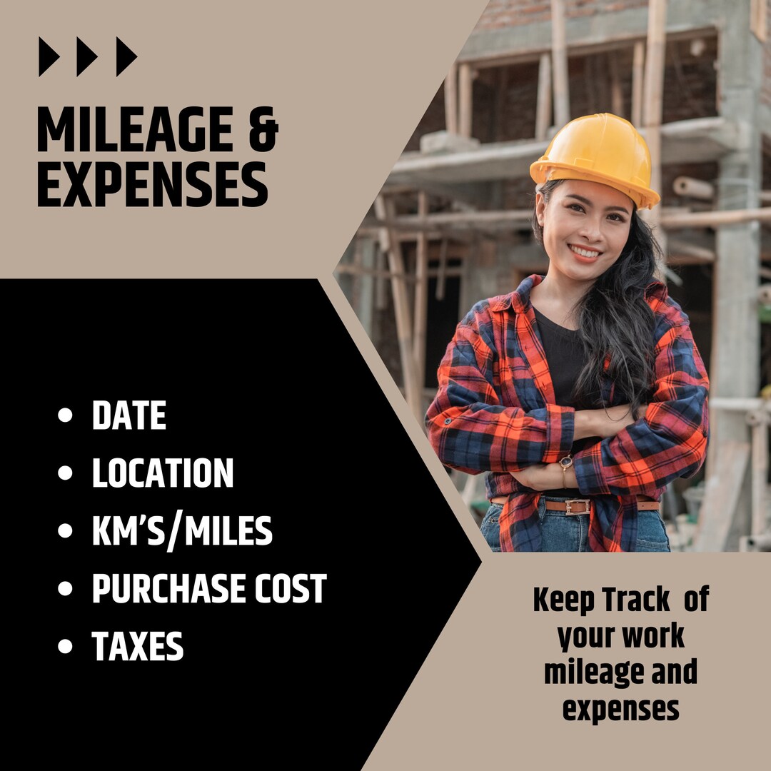 Printable Personal Mileage and Expense Tracker Business Expense Tracker ...