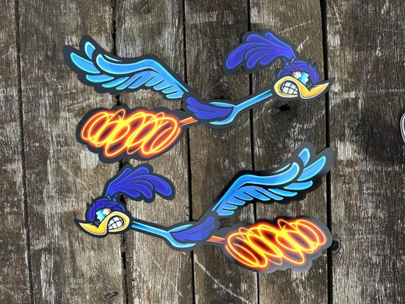 ALUMINUM Pissed off Road Runners Metal Sign Art, Tin Signs, Garage