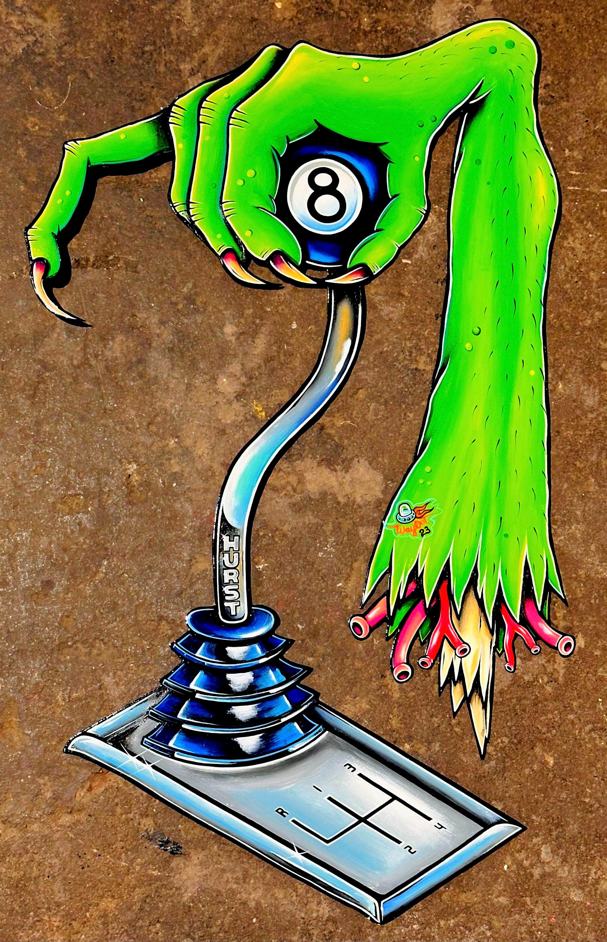 Zombie Shifter Metal Sign Art , Hand Plasma Cut From 16 Gauge