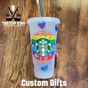 LGBTQ/Custom Starbucks/Pride Gifts/Personalized Starbucks/Love Wins Cup/Starbucks/Pride/Gay Pride/Personalized Cup/LGBT/Stocking Stuffers