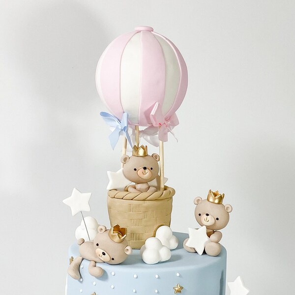 Teddy Bear Hot Air Balloon Cake Topper - Etsy