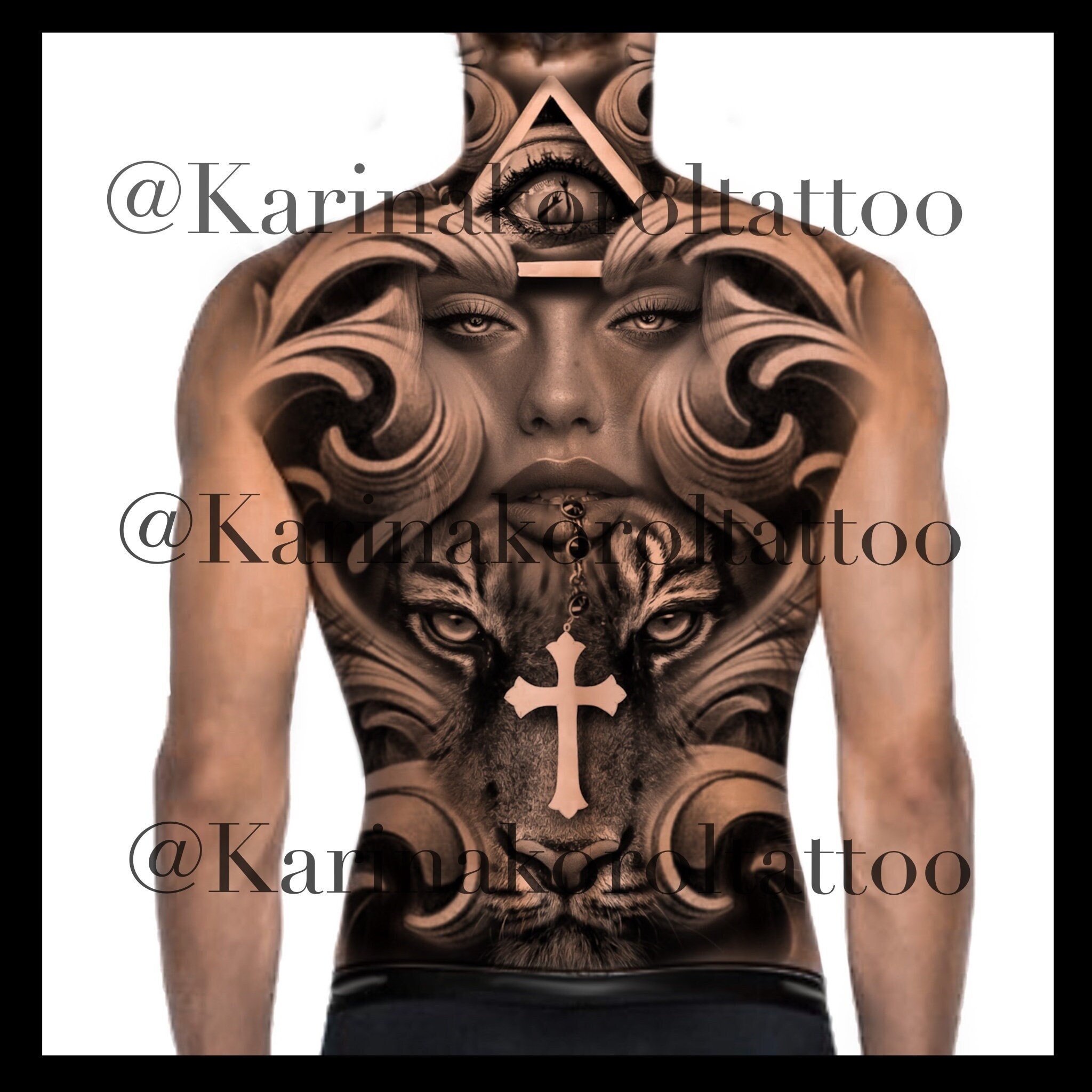 Full Back Tattoo Design (Instant Download) Etsy