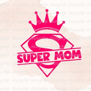 スーパーママPng、カットファイル、クリカット、スーパーママPng、ママシャツSVG、Png、母の日SVG、Png昇華デザイン、デジタルダウンロード、印刷可能