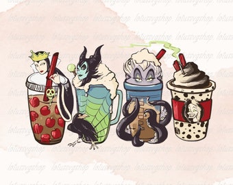 Taza de café de Maléfica SVG, paquete de SVG de Maléfica, taza de Halloween de Maléfica SVG, clipart de Maléfica, silueta de Cricut, calcomanía SVG