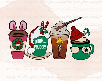 Christmas coffee cup png, Oh Fudge Png, Oh Fudge Svg, Merry Christmas png, Happy New Year png, coffee cups png, sublimate designs download