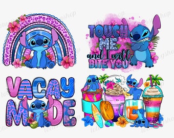 Modalità vacay png, Stitch Svg, Summer Stitch png, modalità Vacay Stitch design sublimazione png, Ohana png, Ohana Stitch png sublimazione Svg