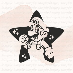 Mario Head Png, Super Mario Star Svg, Super Mario Png, Mario Head cricut, Super Mario svg, Mario Star Clipart, Mario Bros svg, Mario vector