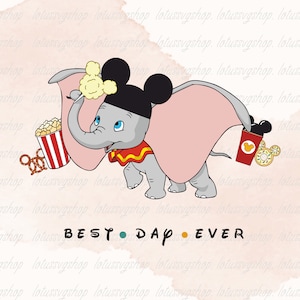 Dumbo Elephant Png, Dumbo Svg, Dumbo Png, Dumbo Clipart, Elephant Svg, Cartoon Png