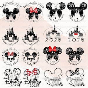 Disney Bundle Family Vacation 2025 Svg Png, Magical Kingdom Svg, Disney Family Trip Svg, Family Squad Svg, Friend Squad Svg, Vacay Mode Sv