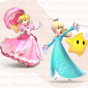 Princess Peach Png, Princess Rosalina,Princess svg, Princess Png, Peach Png, Gift for Kids, Princess, Princess Peach, Princess Birthday gift