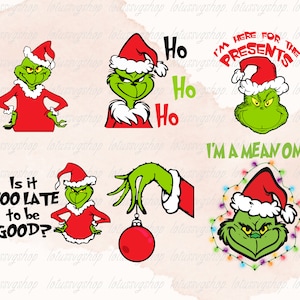 Grinch Face Png, Grinch Hand, Grinch Png Bundle, reen Character Png, Grinch Christmas Digital, Christmas Grinch, Grinch Clipart Files