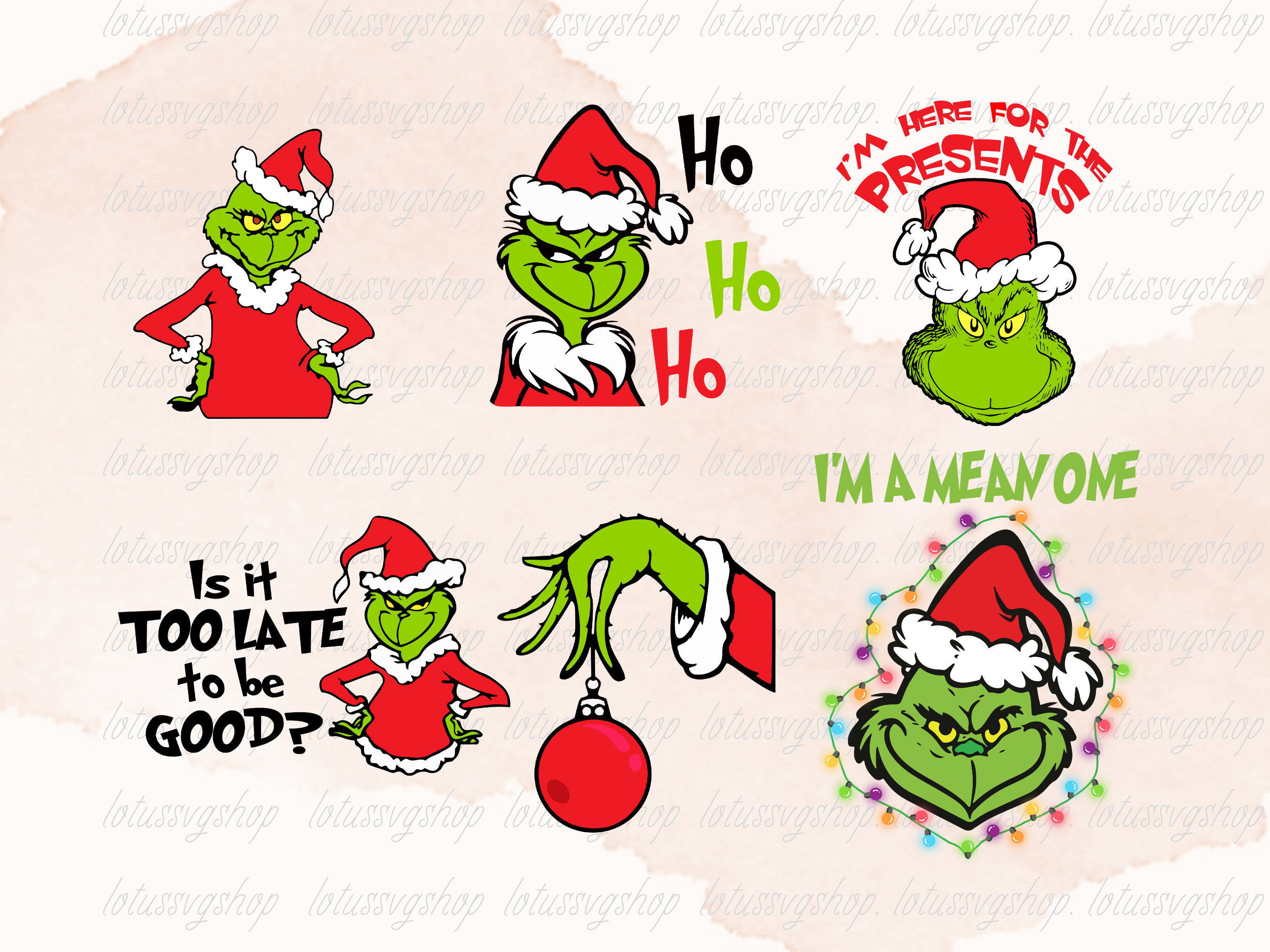 Grinch Face Svg, Grinch Hand, Grinch SVG Bundle, Reen Character Svg