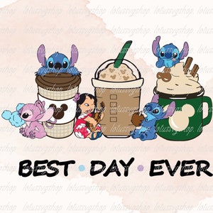 Stitch e Lilo Svg, Melhor Dia de Todos Svg, Stitch Svg, Cute Stitch Png Cricut Silhouette, Stitch Png, Stitch e Lilo Png, Svg Png Arquivo Digital