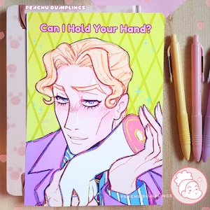 Stampa artistica di mani di Yoshikage Kira / Stampe artistiche A4 A5 A6, meme JJBA Parte 4, San Valentino anime, Anniversario anime