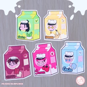 Jujutsu Kaisen Milkmen 2.5" Sticker  | Anime Milk Carton Sticker | Gojo Satoru, Geto Suguru, Choso Kamo, Sukuna Ryomen, Nanami Kento