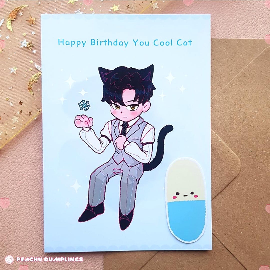 Zayne Birthday Card With Sticker | LADS Anime Birthday Card