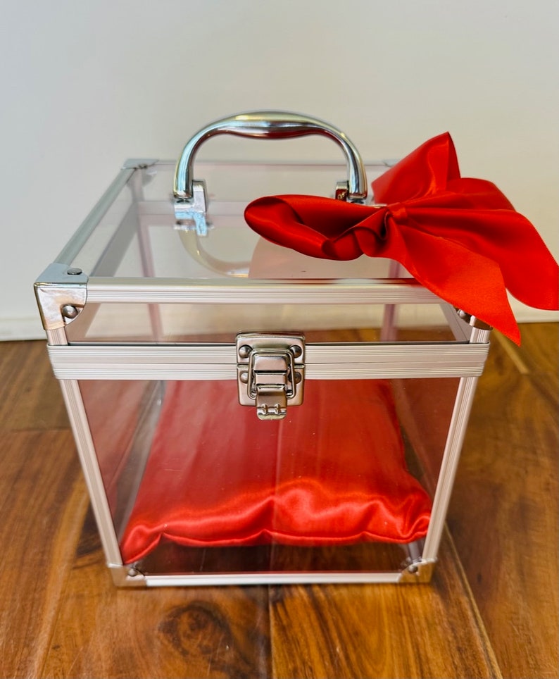 RED Pillow and Bow for Crown Box Etsy