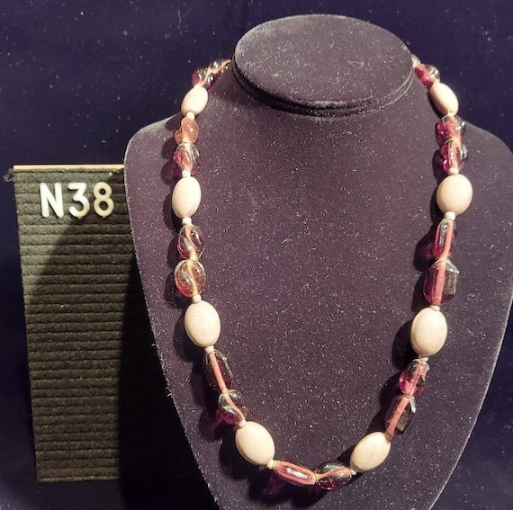 Vintage necklace with Czech glass beads - image 1