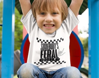 Trendy Toddler Somebody's Feral Toddler T-Shirt, Cute Kids Tee, Unisex Toddler Short Sleeve Tee, Kids Clothing, Children's Apparel