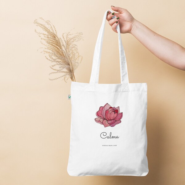 Tote bag, orgánica, bolsa de tela, visualización positiva, afirmaciones positiva, mindfulness