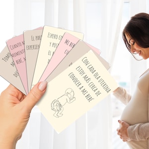 Afirmaciones positivas, baraja cartas afirmaciones, hipnoparto, tarjetas afirmaciones positivas, embarazo y parto