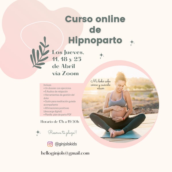 Curso hipnoparto online, Afirmaciones positivas, hipnoparto, embarazo y parto, regalo maternidad, regalo embarazada, mamá, bebé, Mindfullnes