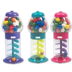 Personalized Spiral Carnival Gumball Machine- Kids Party Favors- Birthday, Bar/Bat Mitzvah, Christening, Baptism Communion Gift