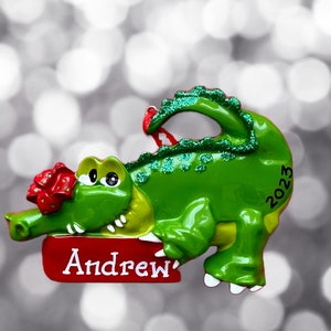 Alligator- Everglades - Personalized Christmas Ornament- Florida Vacation- Souvenir
