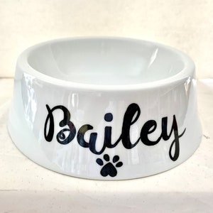 Personalized Custom Hand Painted - New Dog- New Puppy Gift-Dog Food Bowl - Cat Food Bowl-Pet Bowl