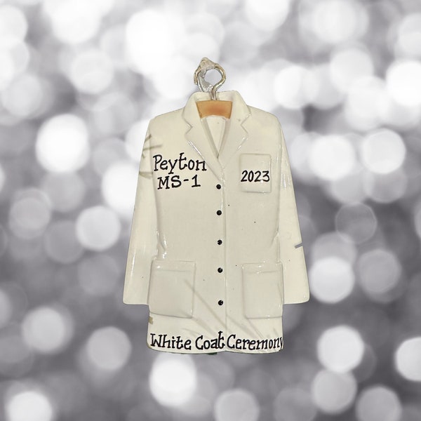 White Lab Coat Ceremony-Nurse- RN- BSN-MS - Personalized Christmas Ornament- Special Nurse- Nursing Graduate