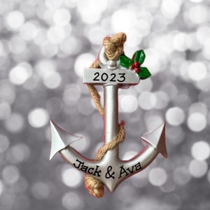 Anchor- Nautical- Sailing- Boat- Personalized Christmas Ornament