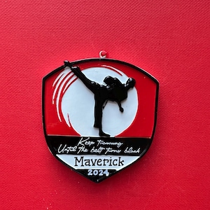 Martial Arts- Karate- Black Belt- Adult Personalized Christmas Ornament- Sensei Gift