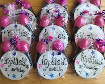 Personalized Star and Music Notes Rock Star Tambourines & Maracas Hand Painted First Birthday Party Favors,Music Party, Wedding Noise Makers