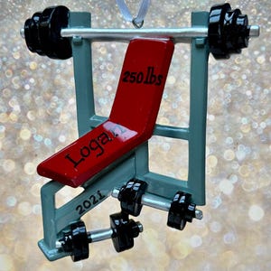 Bench Press - Weight Lifting - Gym Lover- Personal Trainer- Personalized Christmas Ornament