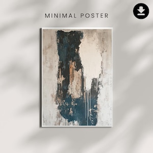Wabi Sabi Minimalist Wall Art Print | Japandi Aesthetic Digital Download | Neutral Abstract Poster | Modern Zen Decor | Printable Art