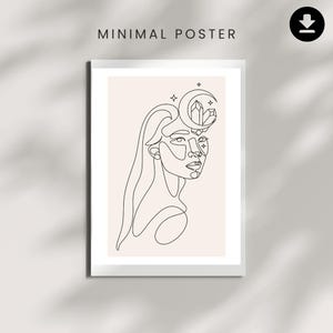 Minimalist wall art Illustration Line, Line Drawing, Simple Line art Custom Line Drawing commission portrait INSTANT DOWNLOAD