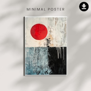 Wabi Sabi Minimalist Wall Art Print | Japandi Aesthetic Digital Download | Neutral Abstract Poster | Modern Zen Decor | Printable Art
