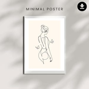 Minimalist wall art Illustration Line, Line Drawing, Simple Line art Custom Line Drawing commission portrait INSTANT DOWNLOAD