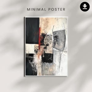 Wabi Sabi Minimalist Wall Art Print | Japandi Aesthetic Digital Download | Neutral Abstract Poster | Modern Zen Decor | Printable Art