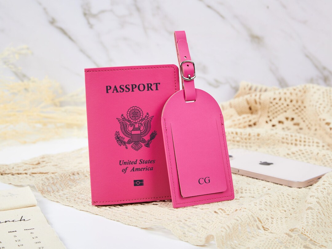 Personalized Passport Cover and Luggage Tag Set,couples Luggage Tag