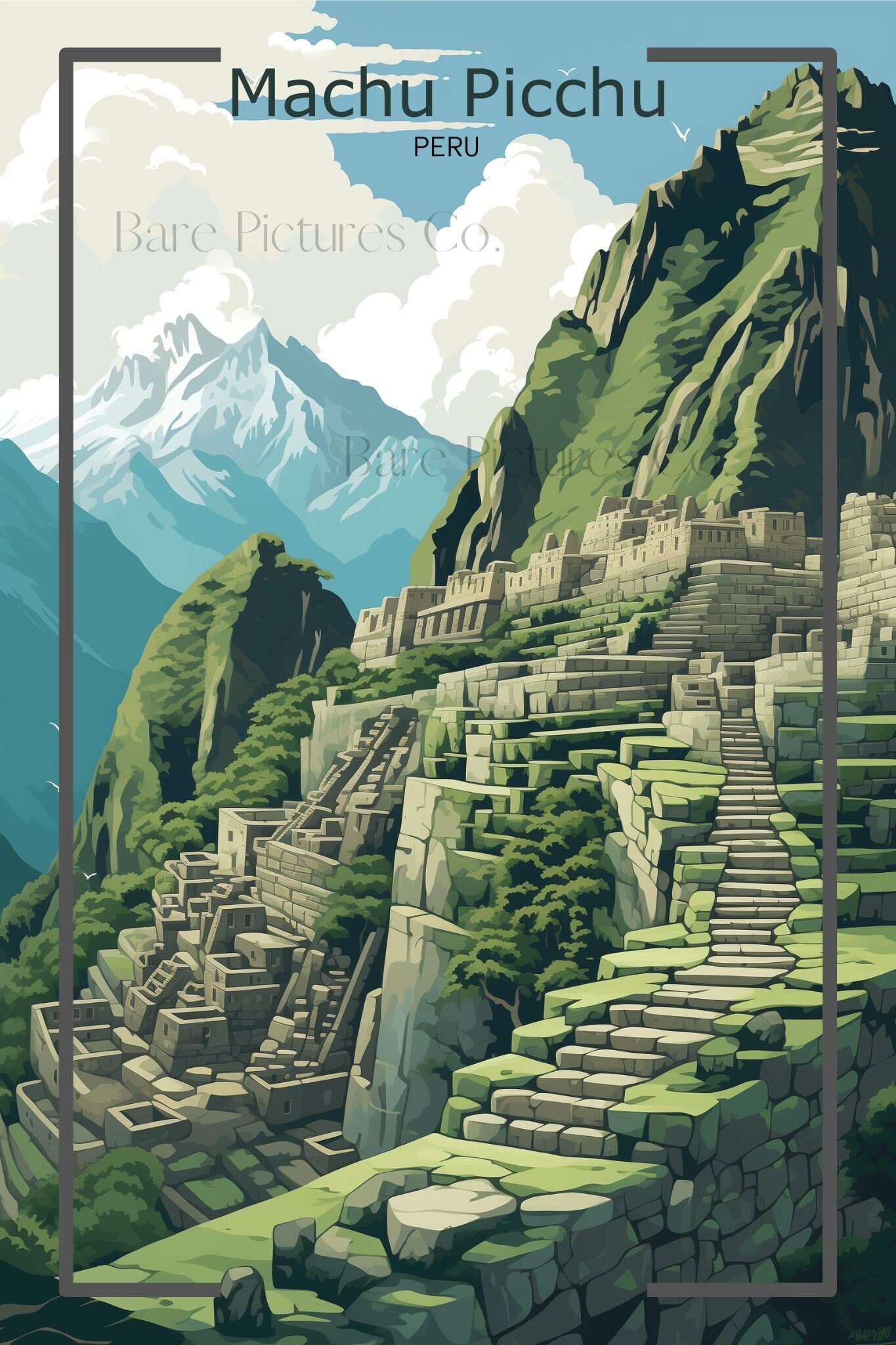 National Parks : Machu Picchu Printable Travel Poster Digital Download ...