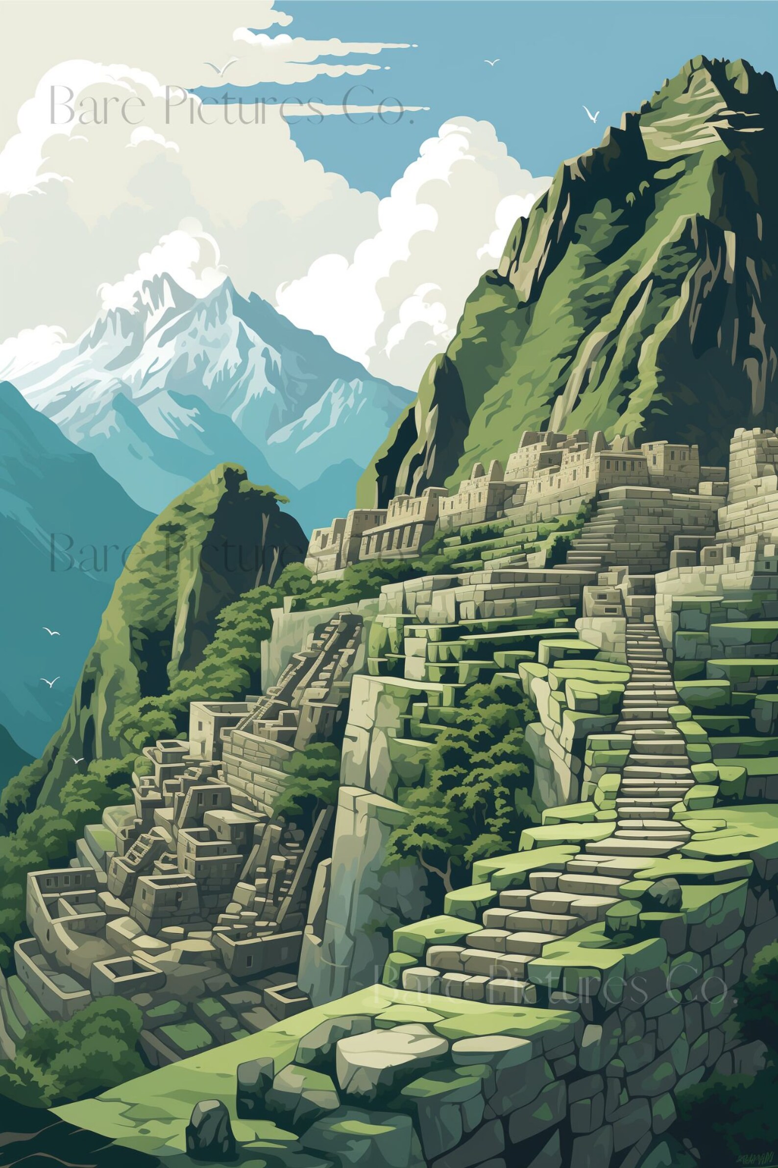 National Parks : Machu Picchu Printable Travel Poster Digital Download - Etsy