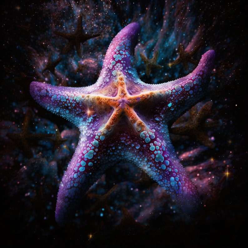 Galaxy Fish 5 Picture Art Bundle Etsy