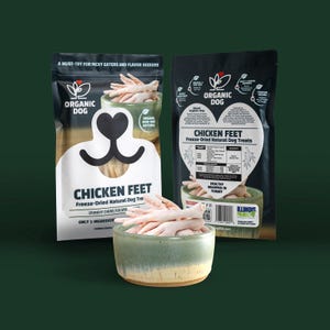 Freeze-Dried Organic Chicken Feet Dog Chews | Single-Ingredient Treat | Natural Joint Support & Dental Health