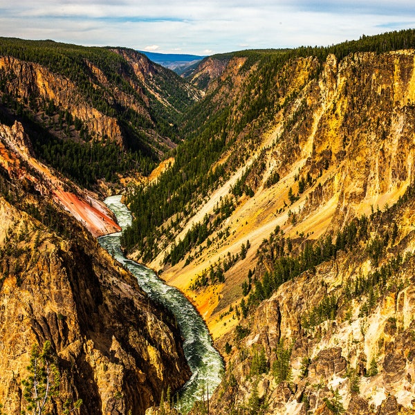 HD Digital Landscape Photo, Fine Art Picture Print, Canyon Yellowstone National Park, Landscape Picture Backdrop, Poster, and Decorate Home.