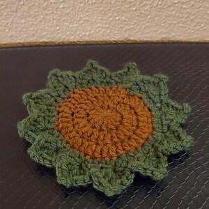 Handmade Crochet Succulent Coasters Set, Transforming Coaster, Succulent Design, Table Decor, Home Accents