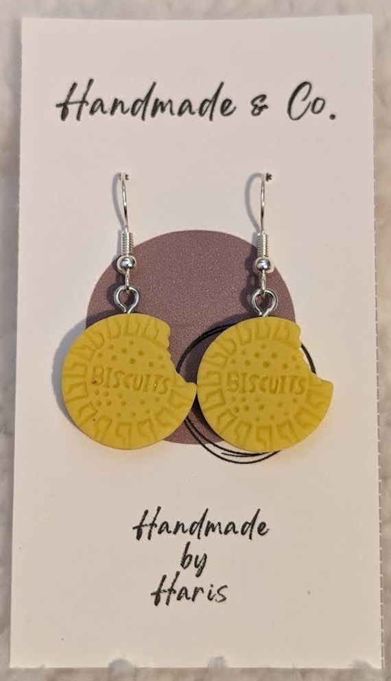 Sandwich Cookie Dangle Earrings, Food Lover Gift, Novelty Earrings, Cookie  Cravings, Yummy Treat, Handcrafted Jewelry