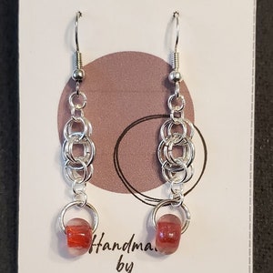 Chain Maille Earrings // Chain Mail Earrings // Handmade Medieval Earrings // Renaissance Earrings // Earrings for Women // Gifts for Women